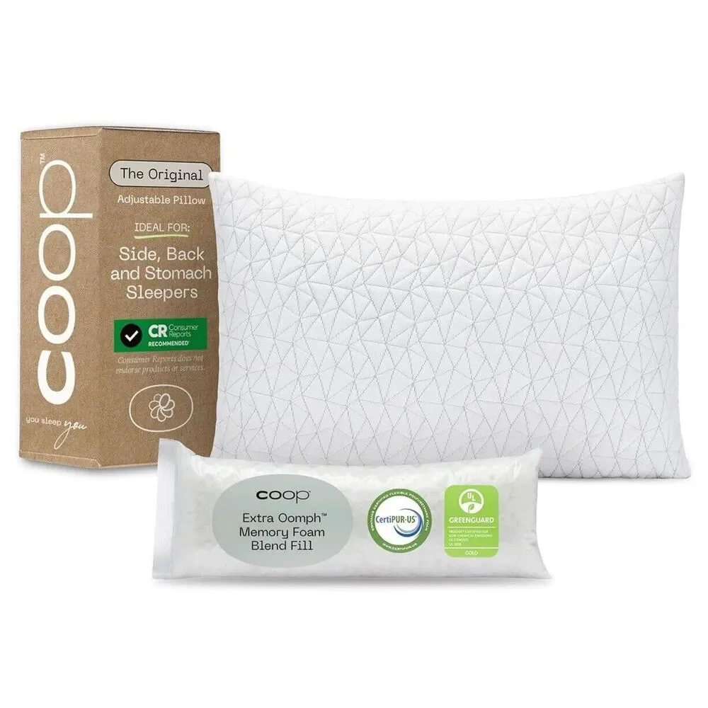 NEW Coop Home Goods Original Loft Pillow Queen Size Bed Pillows for Sleeping